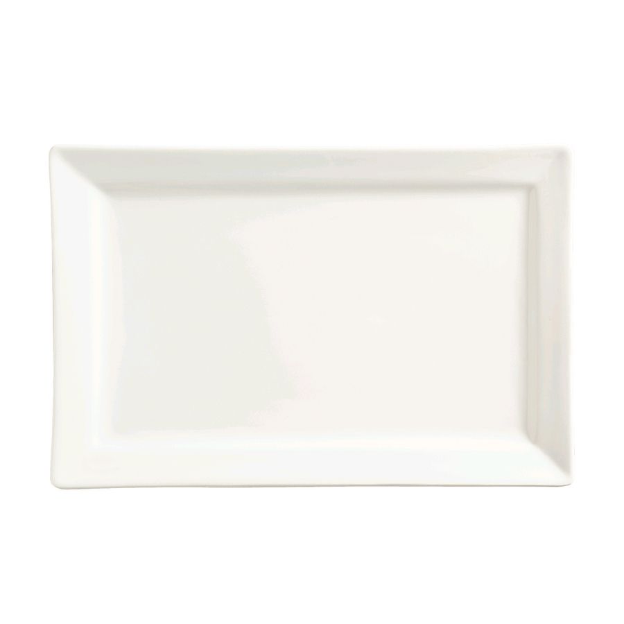 Slate Ultra Bright White Rectangular Plate, 12" x 8"