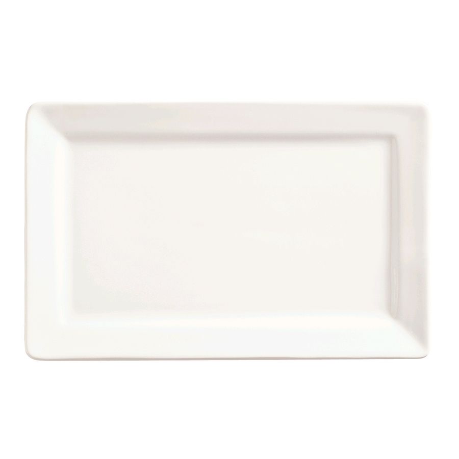 World Tableware Slate Ultra Bright White 11 x 7 Rectangular Plate
