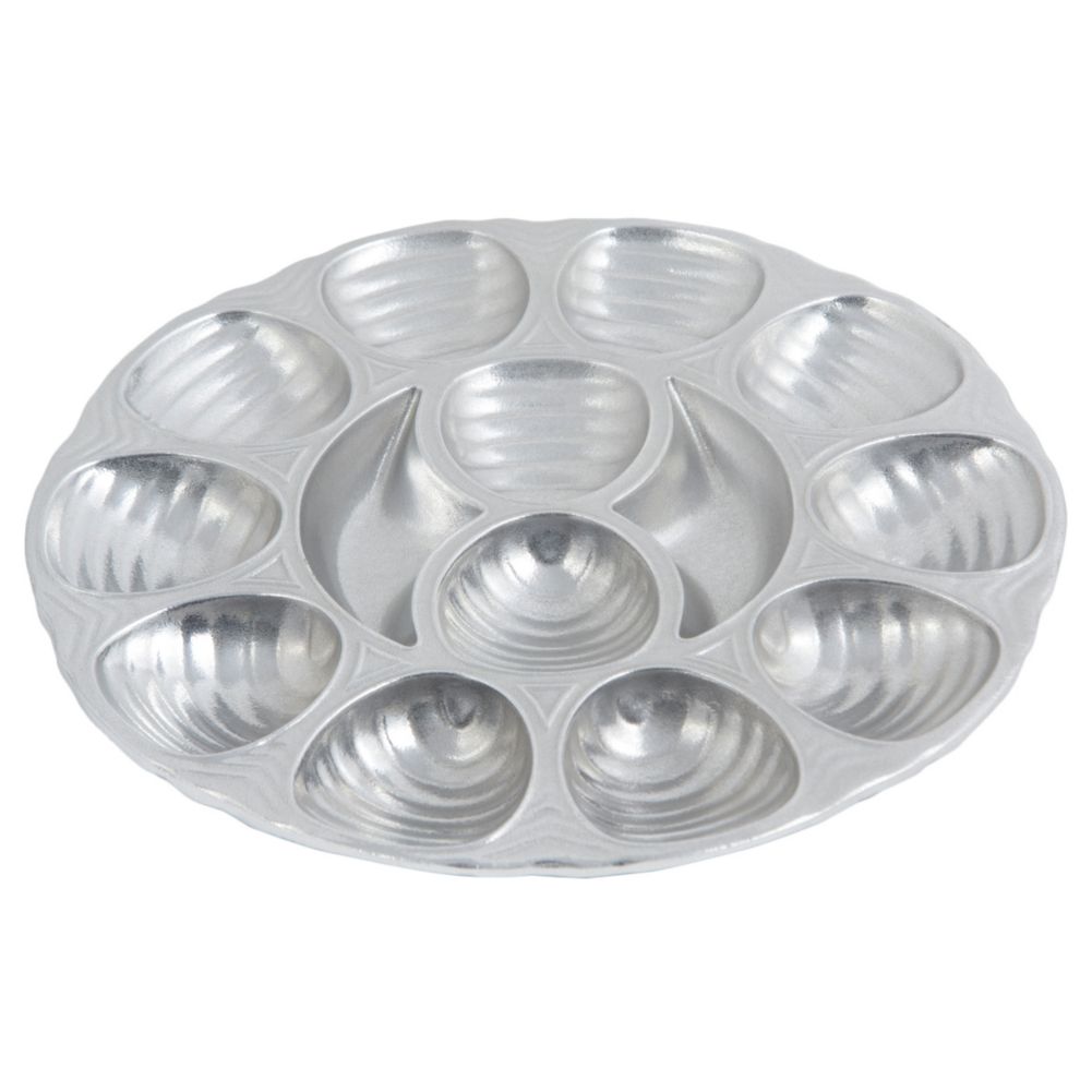 Bon Chef Pewter Glo 12-Hole 11" Oyster Dish
