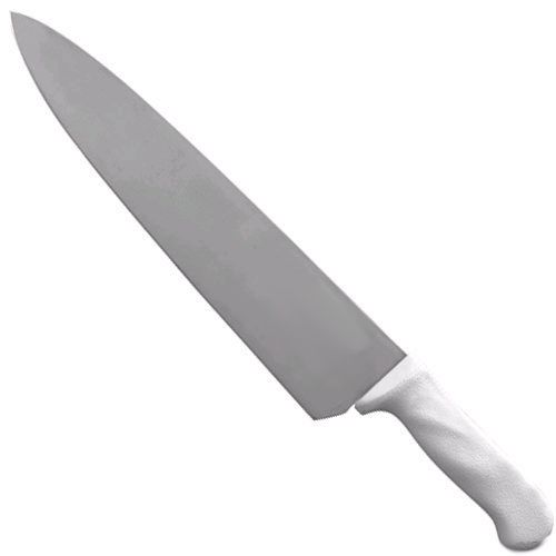 White Poly Handle 12" Cook's Knife