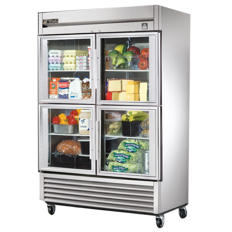 True&reg; TS Series Reach-In 4-Half Glass Door 49 Cu Ft Refrigerator