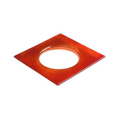 Steelite Creations Red Glass 9&frac12;" Square Halo Plate