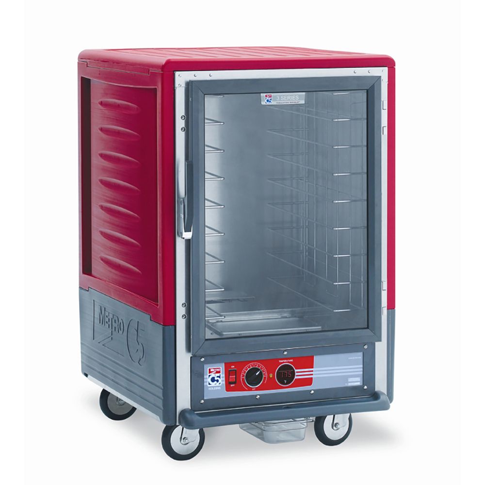 Metro&reg; C535-HLFC-4 Red Heated Cabinet w/ Insulation Armour&trade;