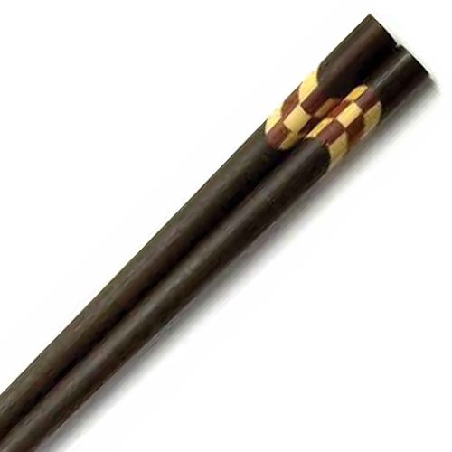 Front Of The House&reg; 10" Wooden Chopsticks with Checkered Tip