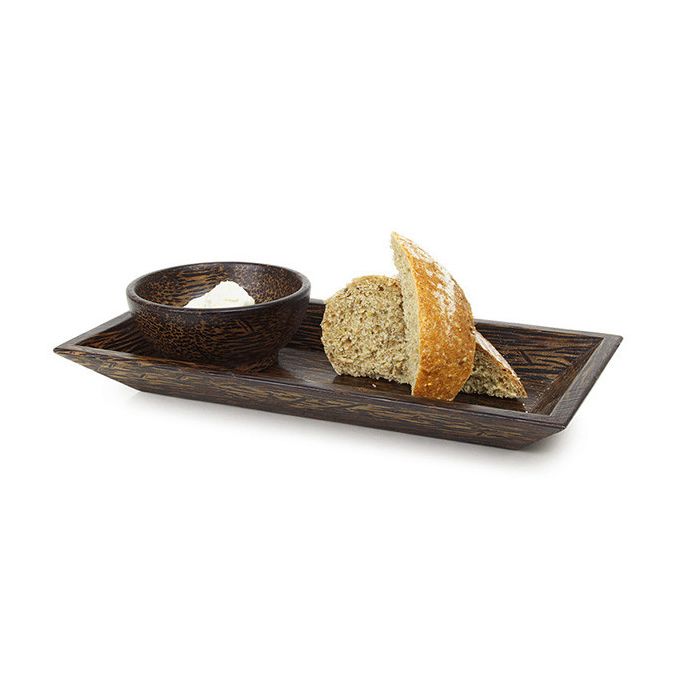 Front Of The House&reg; Rectangle Palm Wood Plate