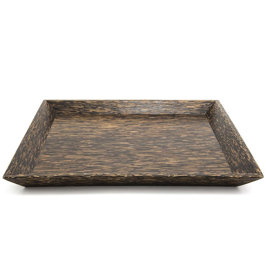 Front Of The House&reg; Sampler&trade; 12" Palm Wood Plate