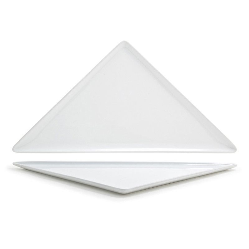 Front Of The House&reg; Mod&reg; White Porcelain Triangular Plate