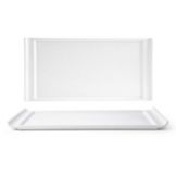 Front Of The House&reg; Nouvelle White Porcelain 13 x 6.5" Plate