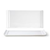 Front Of The House&reg; Nouvelle White Porcelain 10 x 5" Plate