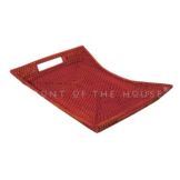 Front Of The House&reg; Scarlet Rectangle Flare Tray