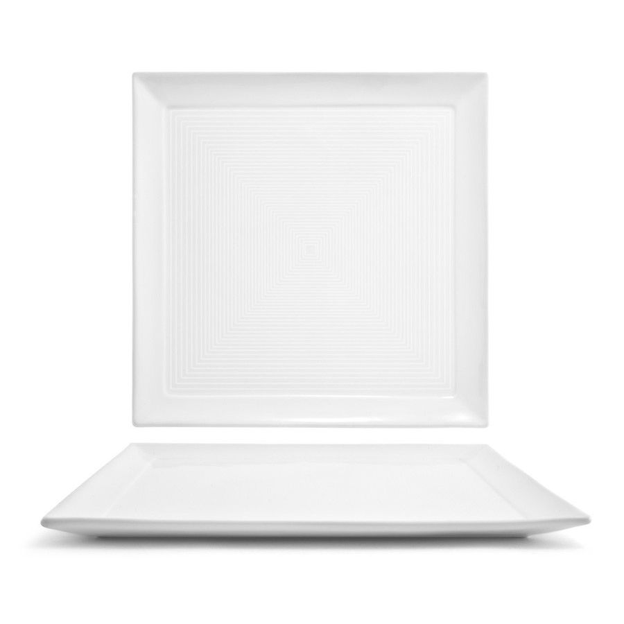 Front Of The House&reg; 12" Spiral&reg; Square Plate
