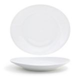 Front Of The House&reg; Ellipse&trade; White Porcelain 12" Plate
