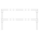 Randell&reg; 60" x 16" Double Cantilever Mounted Overshelf