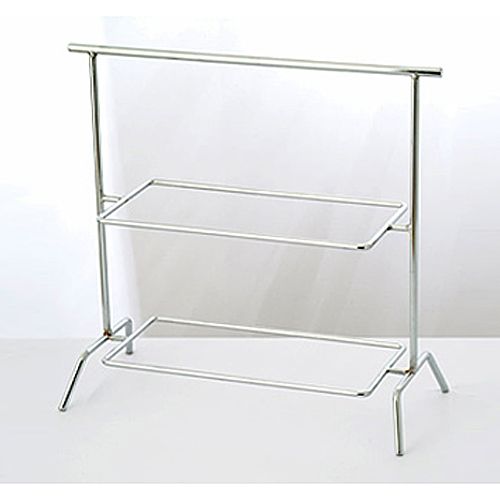 Culinaire&trade; Rectangular Chrome 2-Tier Riser w/ China Platter