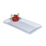 Buffet Euro 14" x 6" Rectangular White Porcelain Platter