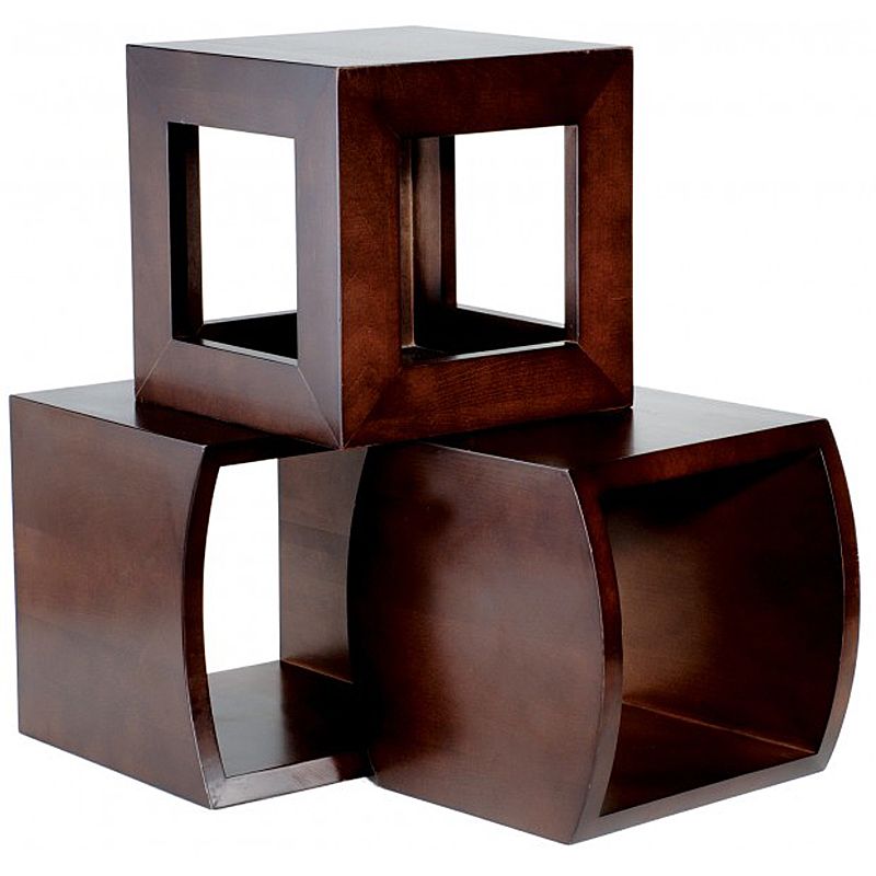 Buffet Euro Three Piece Wood Cube Set