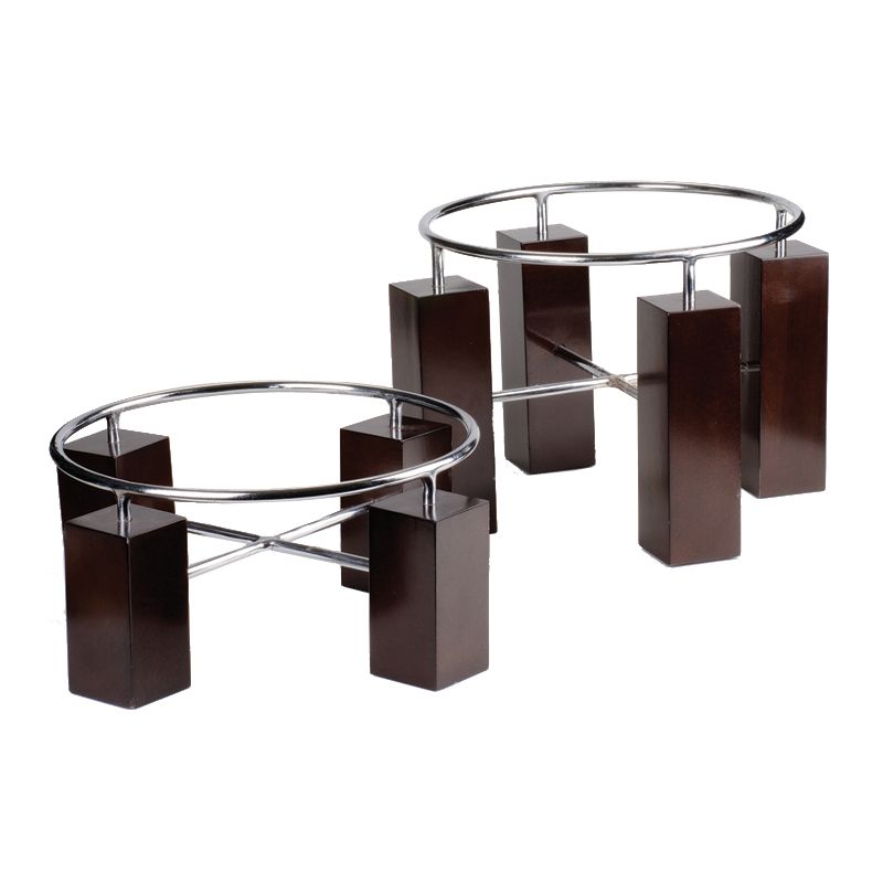 Buffet Euro Two Piece Round Wood and Steel Riser Set