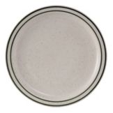 Tuxton&reg; Emerald 9" Eggshell Plate With Green Bands