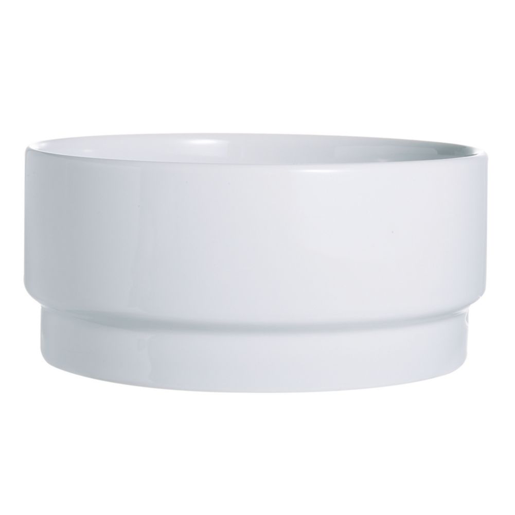 Cardinal Arcoroc Candour White Porcelain 8 Oz. Stackable Bowl