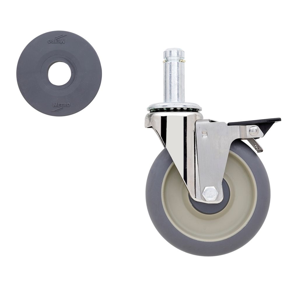 Metro Super Erecta Stem Caster W/ 5 in. Wheel and 1-1/4 in. Face