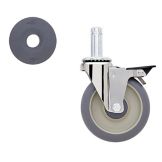 Metro Super Erecta Stem Caster W/ 5 in. Wheel and 1-1/4 in. Face