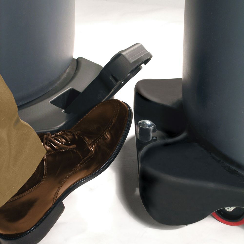 Rubbermaid&reg; Black Trainable Dolly for Brute Container