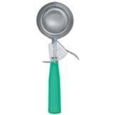 Update International Green 3.25 Oz Plastic Handle Dishers