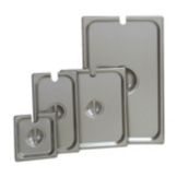 Update International Ninth Size Notched Solid Steam Table Pan Cover
