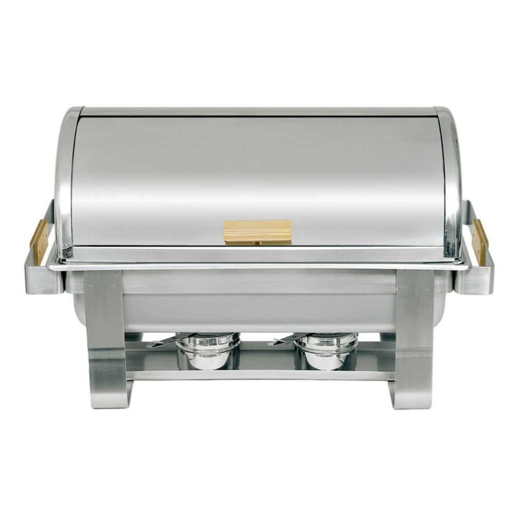Update International Heavy Duty Gold Accented Roll-Top 8 Qt Chafer