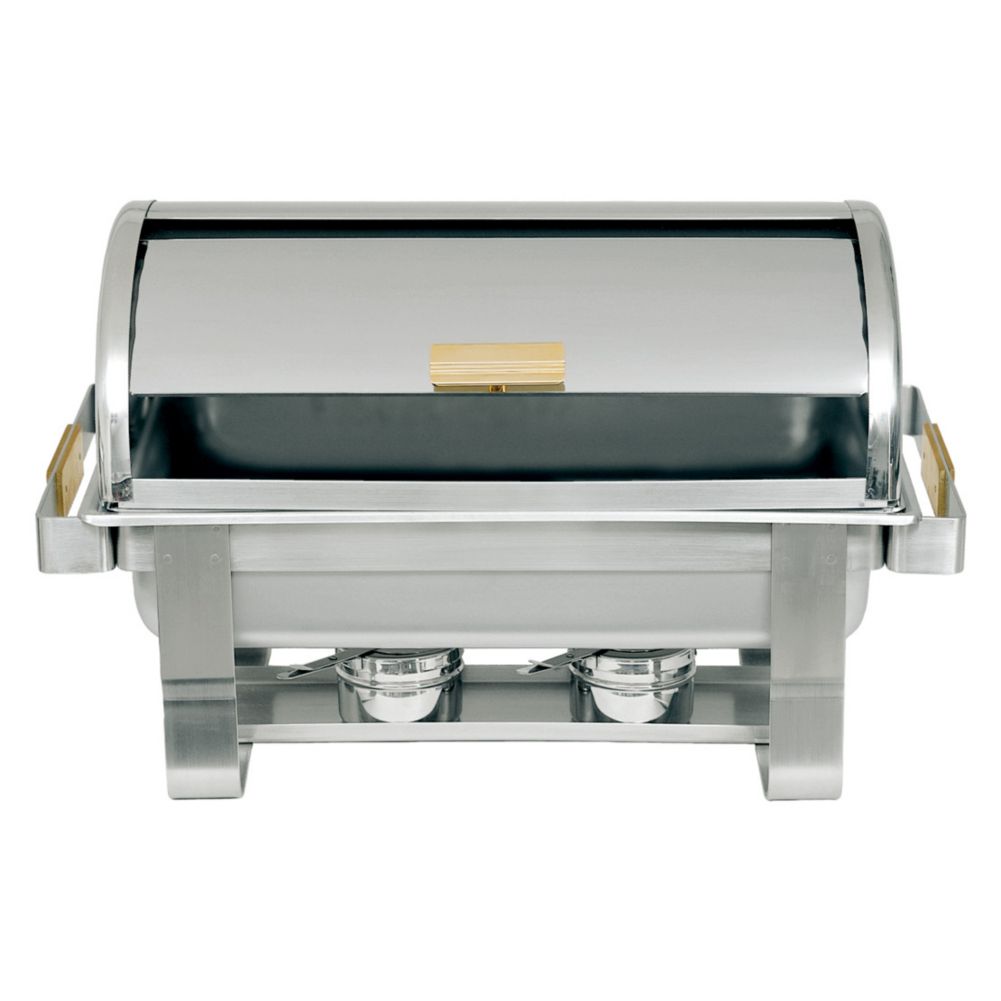 Update International Heavy Duty Gold Accented Roll-Top 8 Qt Chafer