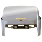 Update International Gold Accented 8 Qt Roll-Top Chafer