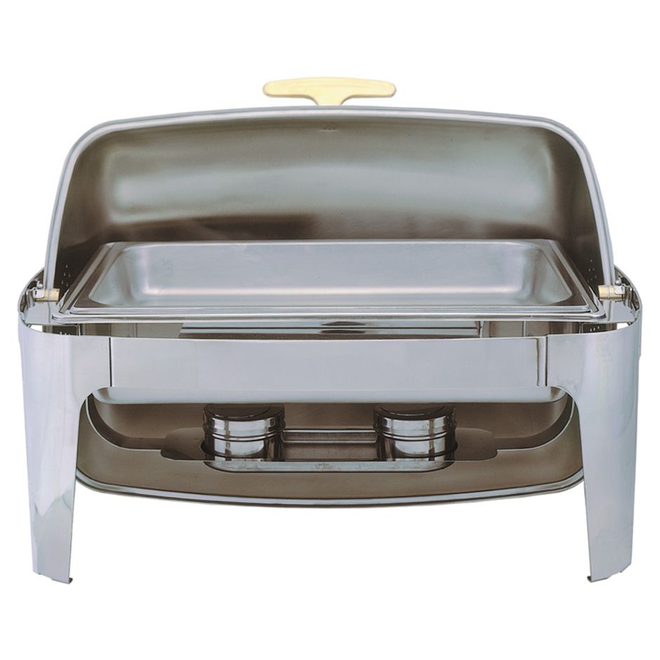 Update International Gold Accented 8 Qt Roll-Top Chafer