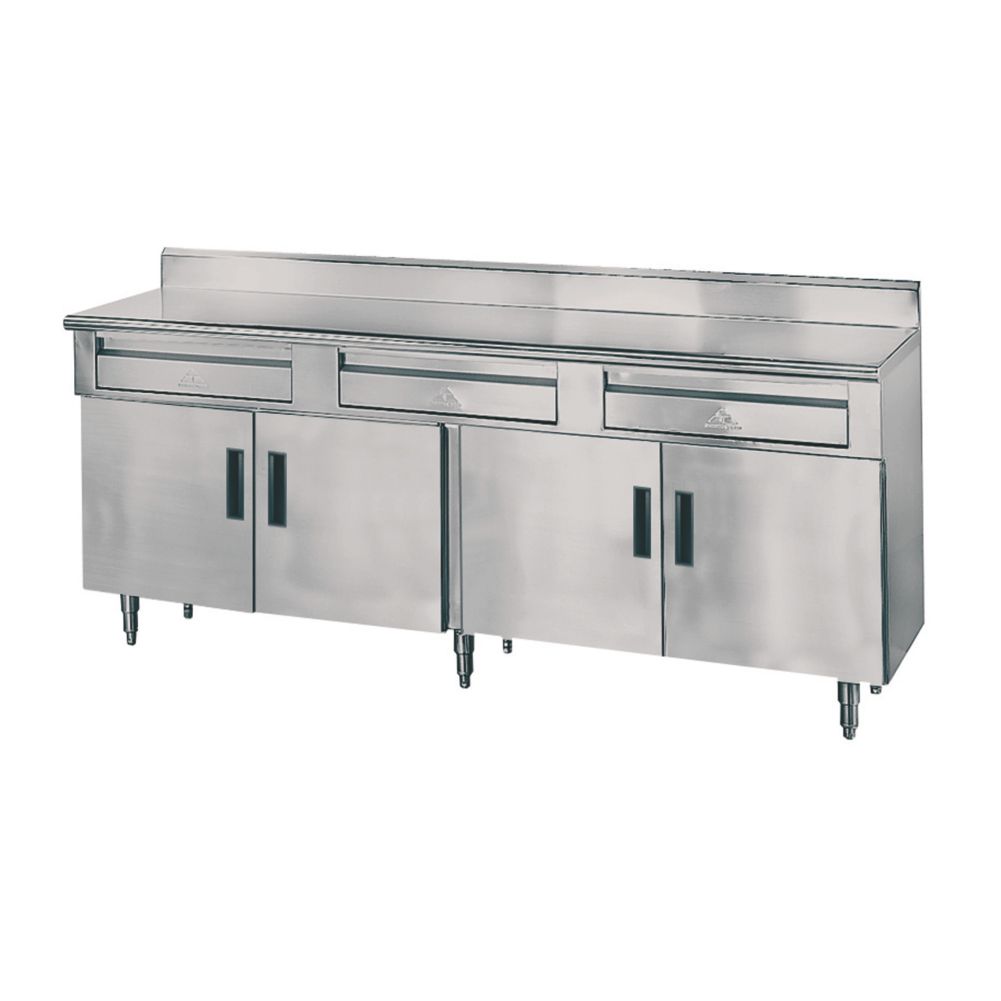 Adv. Tabco 30in. x 96in. Enclosed Base Table w/ Hinged Doors, HDRC-308