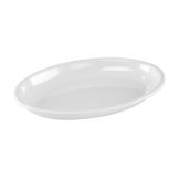 Europaeus White 19-3/4 x 14-1/4" Oval Melamine Platter