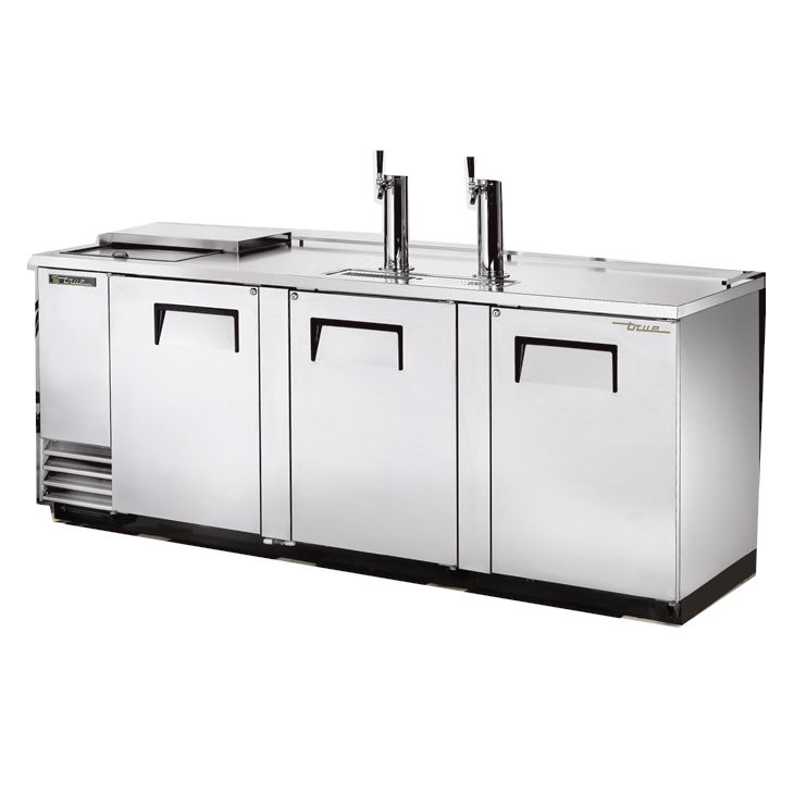 True&reg; S/S Club Top Direct Draw Beer Dispenser f/ 4 Half Barrels