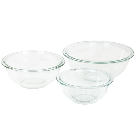 World Kitchen Pyrex&reg; 3 Piece Glass Mixing Bowl Set