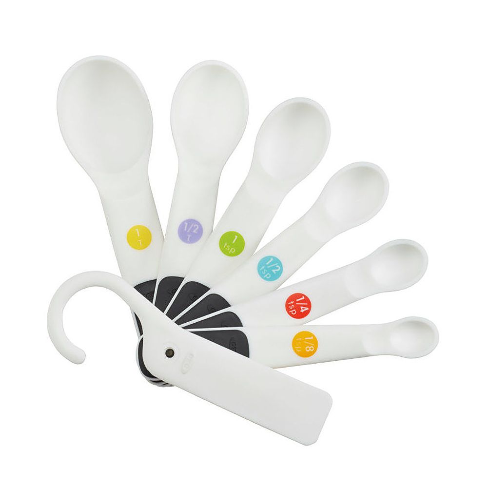 OXO International Good Grips White 6 Piece Measuring Spoon Set