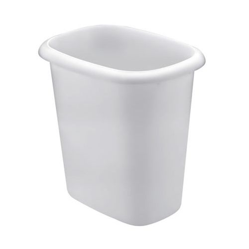 Rubbermaid White Oval 6 Qt Vanity Wastebasket