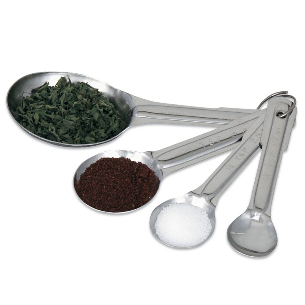 Browne Foodservice 4-Piece S/S Measuring Spoon Set