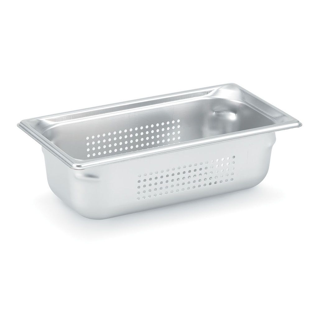 Vollrath Super Pan 3 S/S 4" H 1/3 Size Perforated Pan