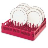 Full Size Standard Plate Rack, Burgundy, 19-3/4 x 19-3/4 x 3-1/4 H