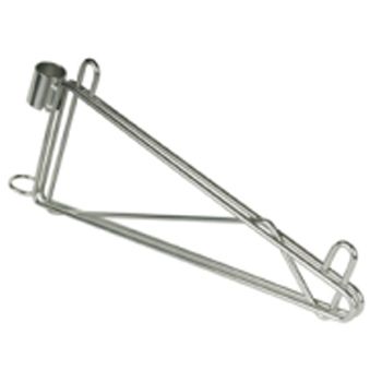 Focus Foodservice Chrome Single Wall Brackets For 14" Wide Shelf