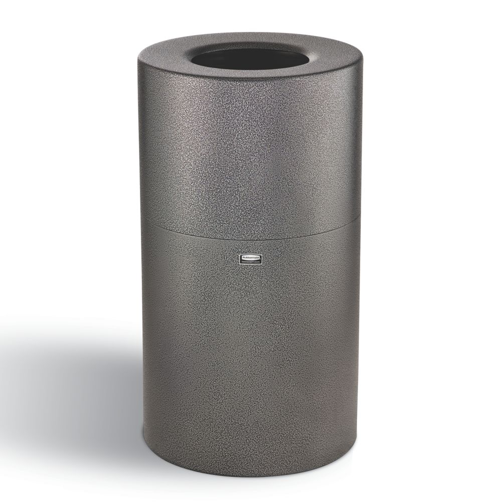 Rubbermaid Atrium&reg; Silver Aluminum Open Top 35 Gal Container