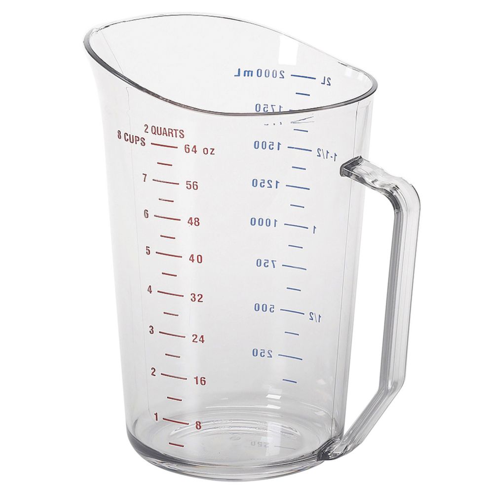Cambro Clear Camwear&reg; 2 Qt Measuring Cup