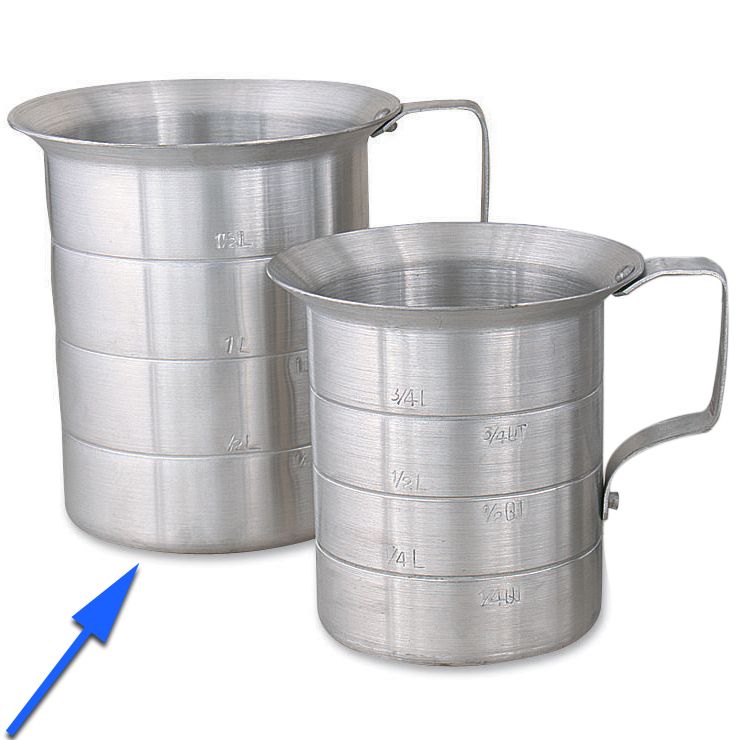 Browne Foodservice HD Aluminum 2 Qt Liquid Measuring Cup