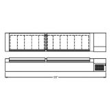 Randell&reg; 99" Refrigerated Countertop Condiment Rail