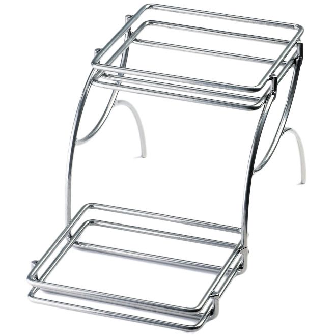 Cal-Mil&reg; Silver Inline 2-Tier Wire Riser Frame for 475-6 Housing
