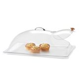 Cal-Mil&reg; Clear Dome Cover w/ 1 End Door Cutout for Chafers/Trays