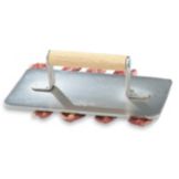 Cast Aluminum Steak Weight w/ Wooden Handle, 1.25 lbs, 9 x 4-1/2