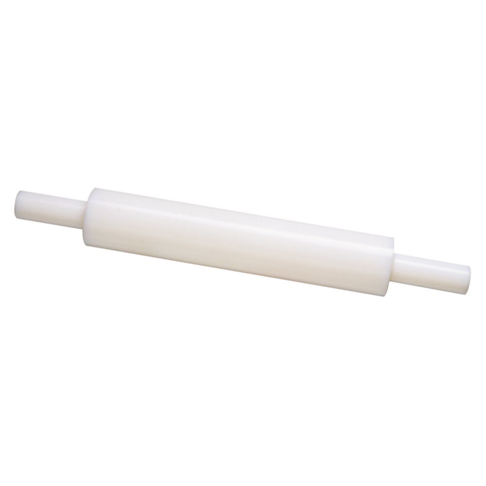 San Jamar&reg; Poly-Roll&reg; 18" White Rolling Pin